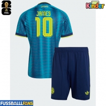 Kolumbien James Rodriguez #10 Auswärts Trikotsatz Kinder EM 2024 Kurzarm (+ Kurze Hosen)